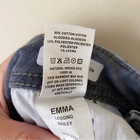 DL1961 | Emma Leggings Jeggings Skinny Jeans Low Rise Distressed Gray Size 28 - Picture 7 of 8